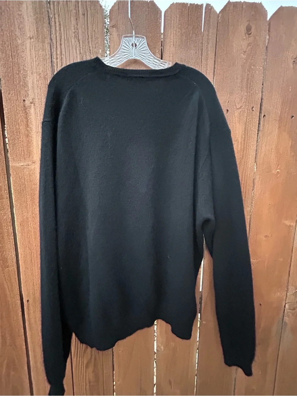 John Ashford Men's V-Neck Sweater 100% Cashmere Black Size XL Soft Luxury